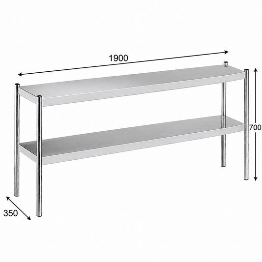 Distform Estantería Sobremesa Neutra Doble - 190 x 35 x 70 cm