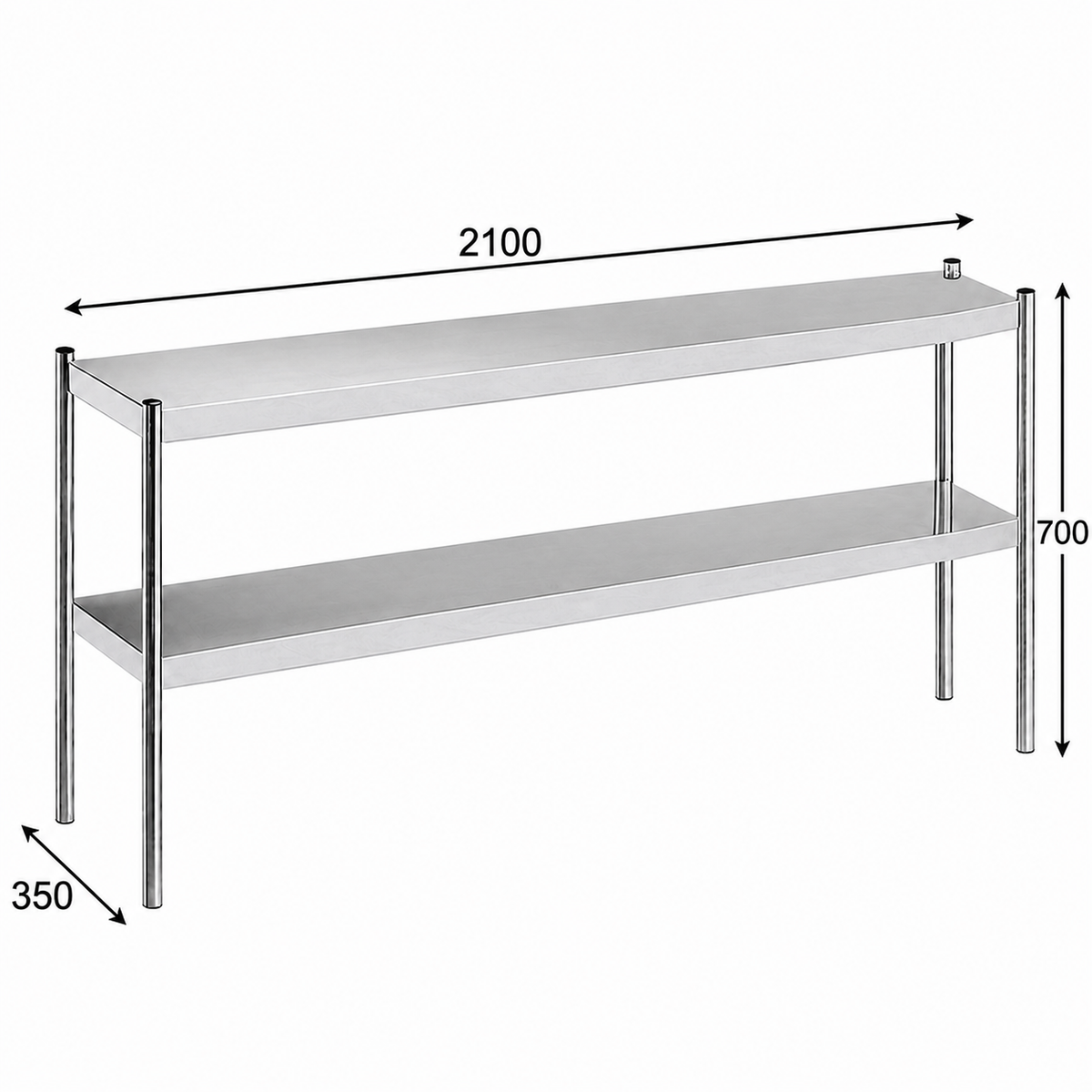 Distform Estantería Sobremesa Neutra Doble - 210 x 35 x 70 cm