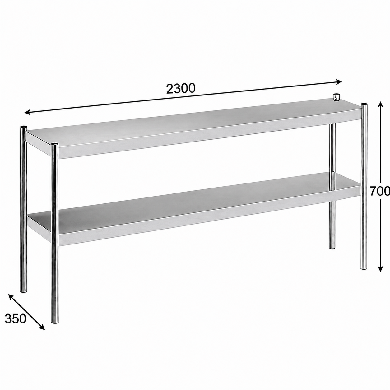 Distform Estantería Sobremesa Neutra Doble - 230 x 35 x 70 cm