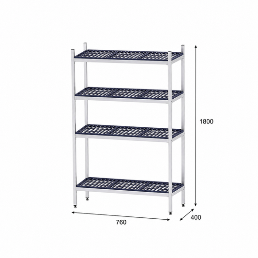 Estantería de pie lineal 76x40x180 - 4 Niveles