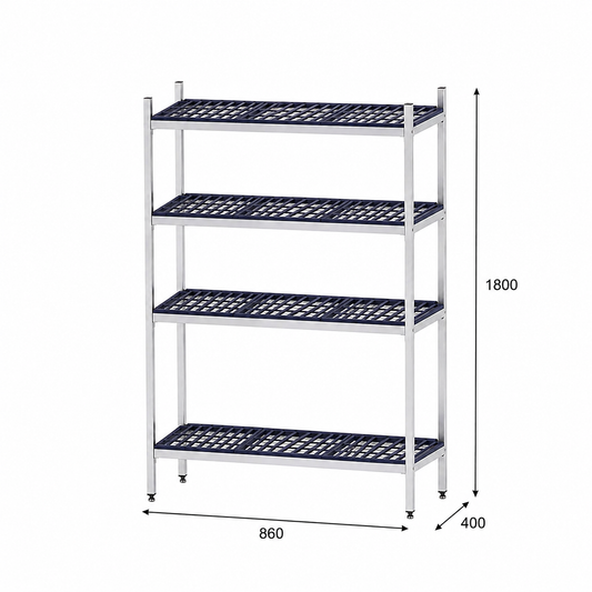 Estantería de pie lineal 86x40x180 - 4 Niveles