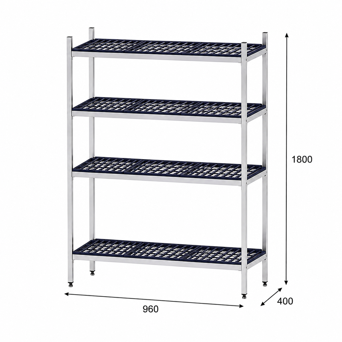 Estantería de pie lineal 96x40x180 - 4 Niveles