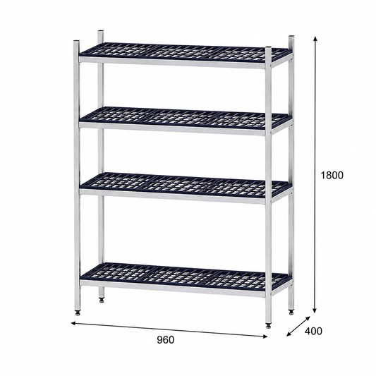Estantería de pie lineal 96x40x180 - 4 Niveles