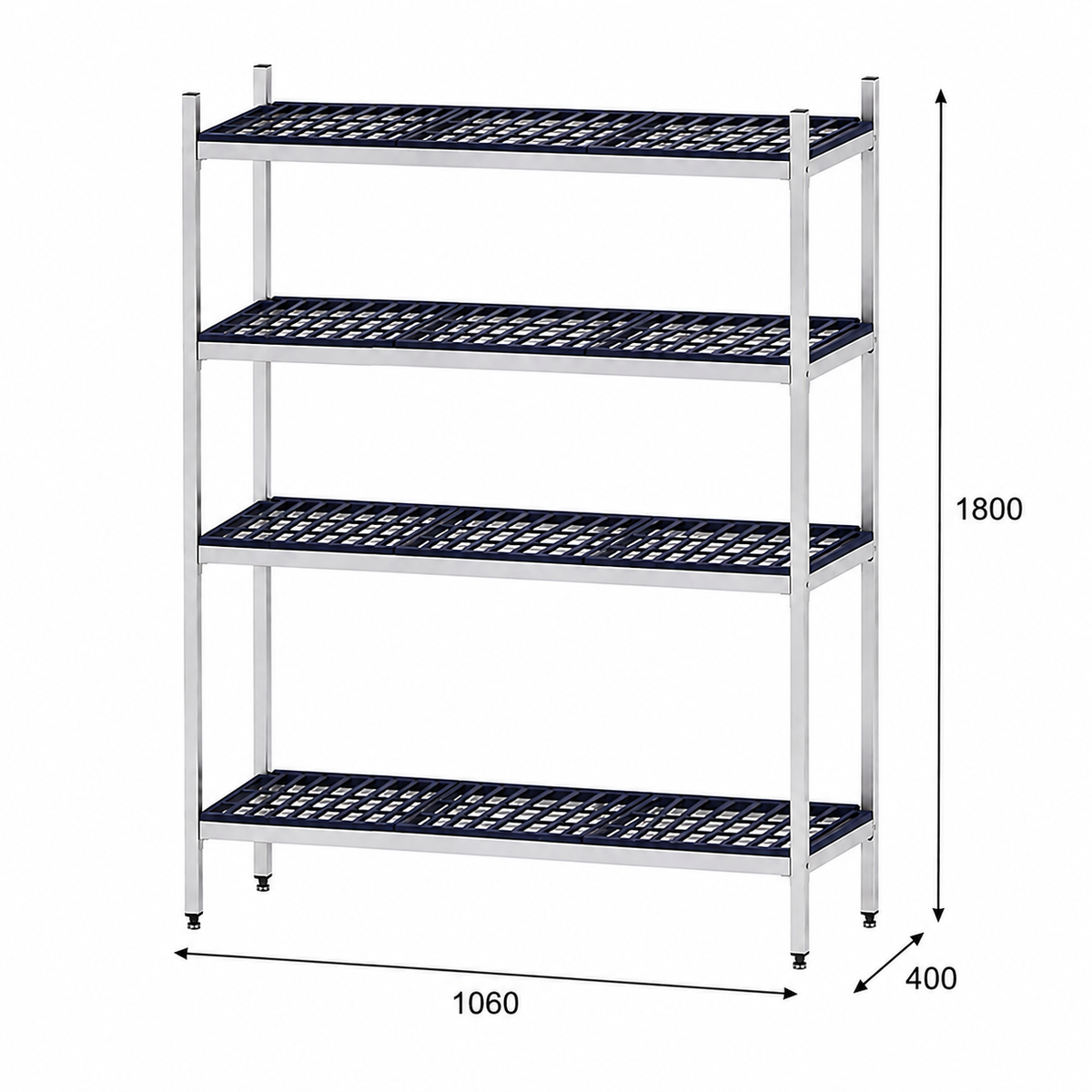 Estantería de pie lineal 106x40x180 - 4 Niveles