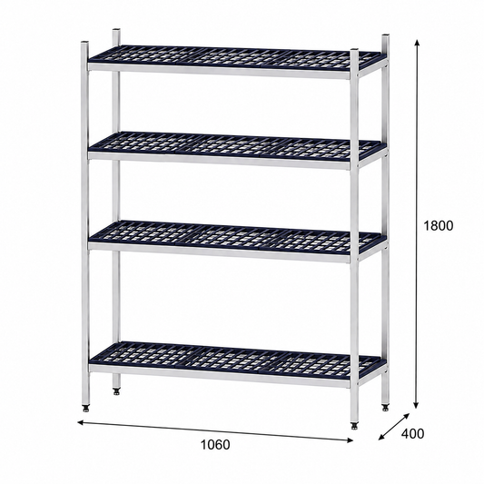 Estantería de pie lineal 106x40x180 - 4 Niveles