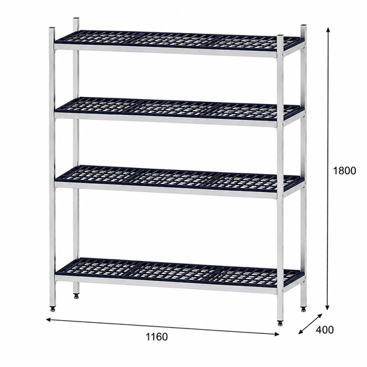 Estantería de pie lineal 116x40x180 - 4 Niveles