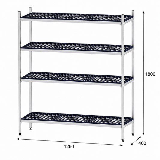 Estantería de pie lineal 126x40x180 - 4 Niveles