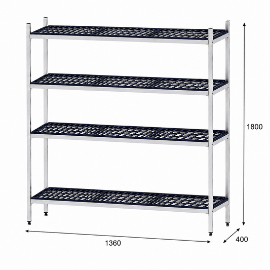 Estantería de pie lineal 136x40x180 - 4 Niveles