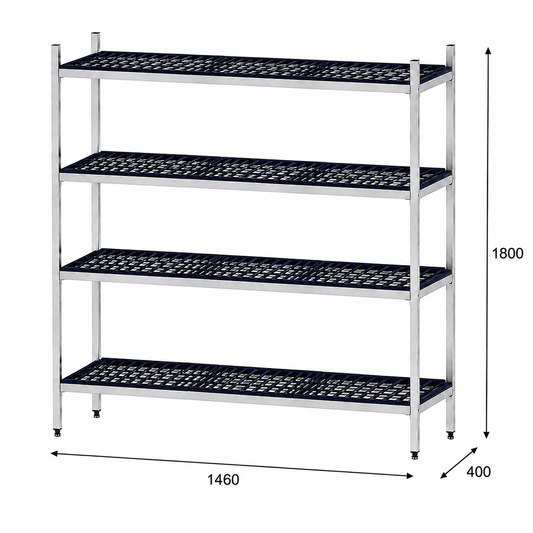 Estantería de pie lineal 146x40x180 - 4 Niveles