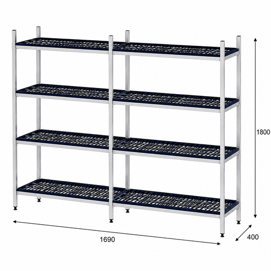 Estantería de pie lineal 169x40x180 - 4 Niveles