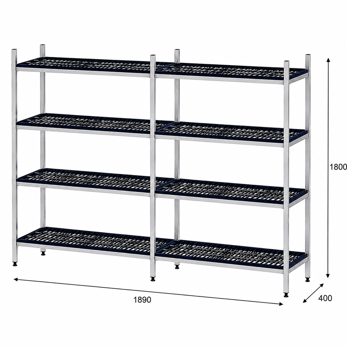 Estantería de pie lineal 189x40x180 - 4 Niveles Distform