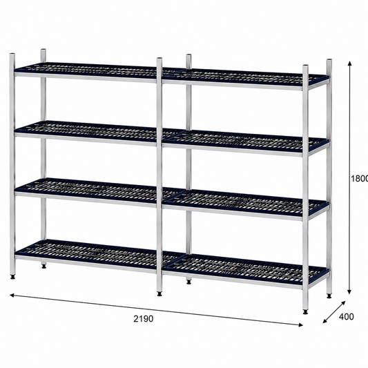 Estantería de pie lineal 219x40x180 - 4 Niveles