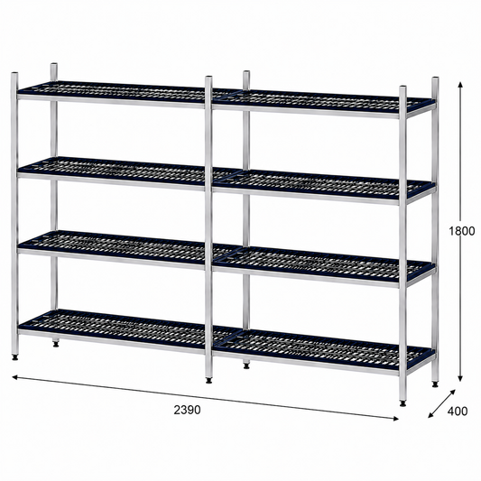 Estantería de pie lineal 239x40x180 - 4 Niveles