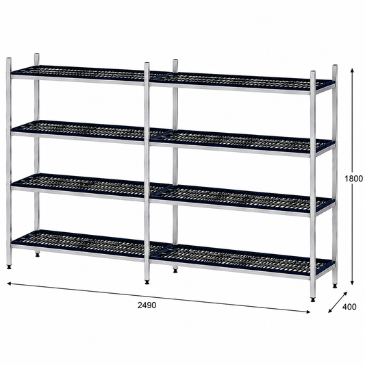 Estantería de pie lineal 249x40x180 - 4 Niveles