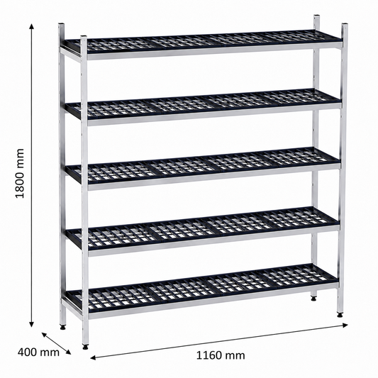 Estantería de pie lineal 116x40x180 - 5 Niveles
