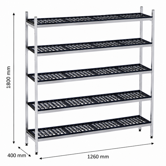Estantería de pie lineal 126x40x180 - 5 Niveles