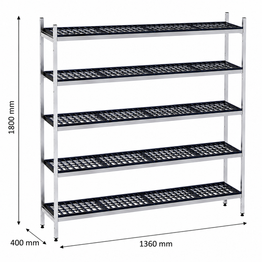 Estantería de pie lineal 136x40x180 - 5 Niveles