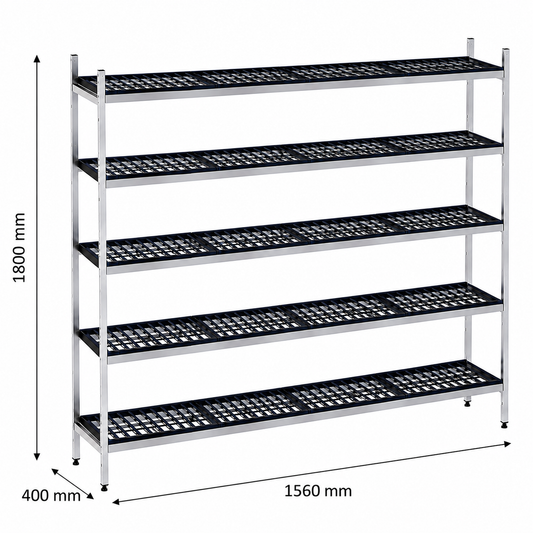 Estantería de pie lineal 156x40x180 - 5 Niveles