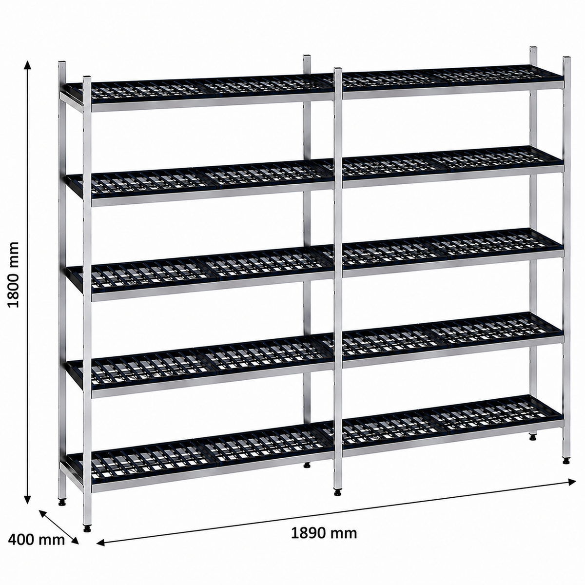 Estantería de pie lineal 189x40x180 - 5 Niveles
