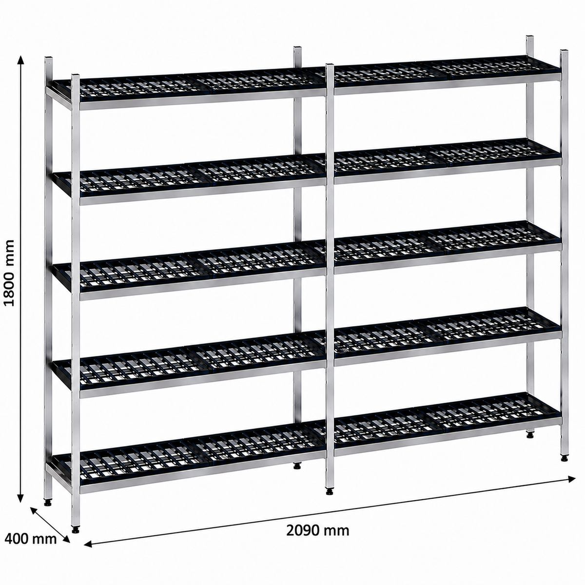 Estantería de pie lineal 209x40x180 - 5 Niveles Distform