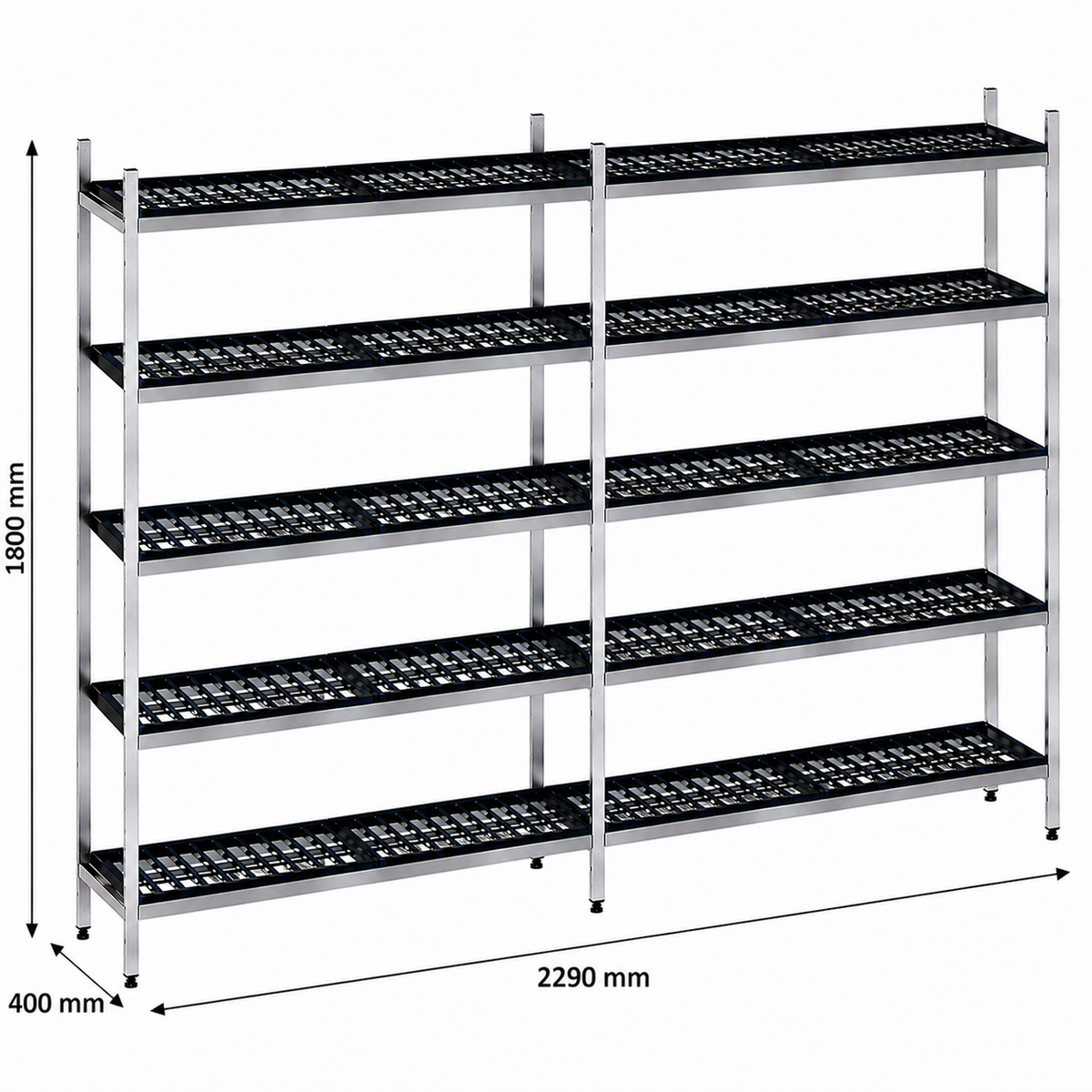 Estantería de pie lineal 229x40x180 - 5 Niveles Distform