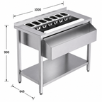 Mesa para combinados con estante 100x64,5x90 Distform