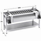 Mesa coctelera 200 con estante 200x74.5x90 Distform