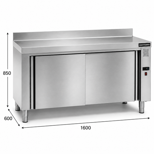 Mesa Caliente Mural Gama 600 con Encimera 1600x600x850mm - 3000W - 230V/50Hz