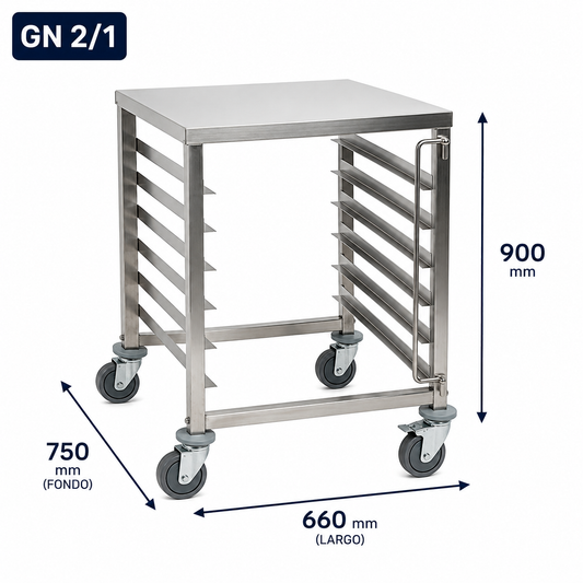 Carro GN Bajo Reforzado GN 2/1