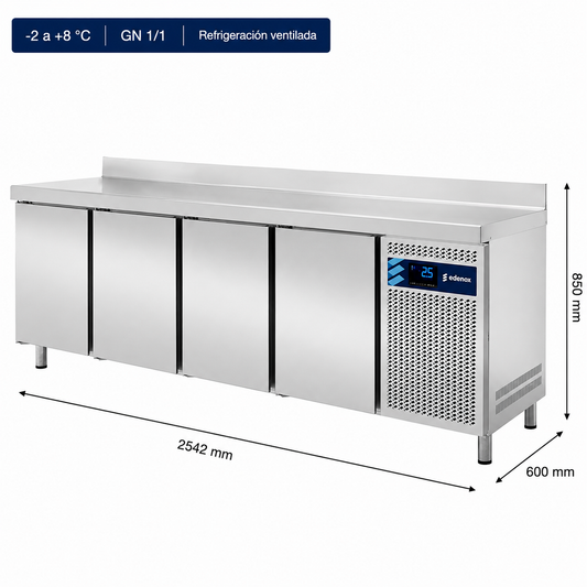 Mesa Refrigerada Estándar Fondo 600 - Puerta Ciega (MPS-250 HC)
