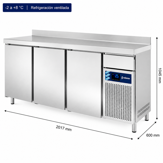 Mesa Refrigerada Frente Mostrador Fondo 600 - Puerta Ciega (FMPS-200 HC)
