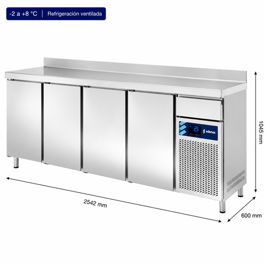 Mesa Refrigerada Frente Mostrador Fondo 600 - Puerta Ciega (FMPS-250 HC)