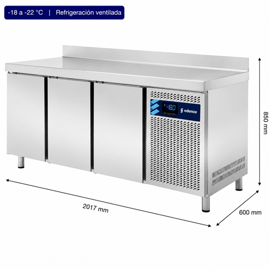 Mesa Refrigerada Mantenimiento Congelados Fondo 600 (MNS-200 HC)