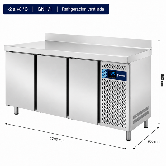 Mesa Refrigerada Estándar Fondo 700 - Puerta Ciega (MPG-180 HC)