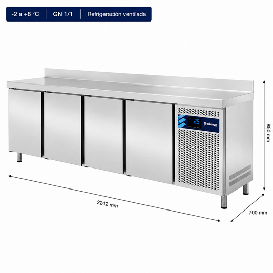 Mesa Refrigerada Estándar Fondo 700 - Puerta Ciega (MPG-225 HC)