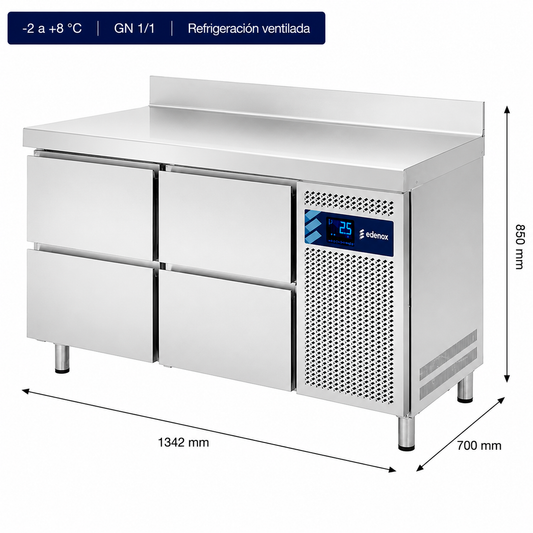 Mesa Refrigerada con Cajones Fondo 700 (MPG-135 HC HH)