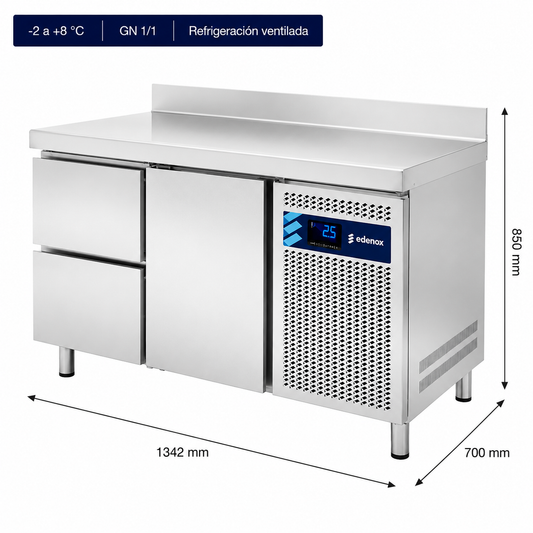 Mesa Refrigerada con Cajones Fondo 700 (MPG-135 HC HD)