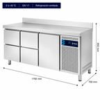 Mesa Refrigerada con Cajones Fondo 700 (MPG-180 HC HHD) Edenox