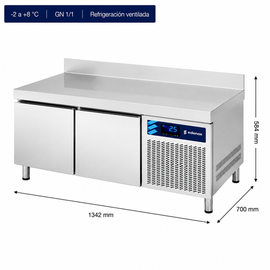 Mesa Refrigerada Altura 600mm Fondo 700 (MPGB-135 HC)