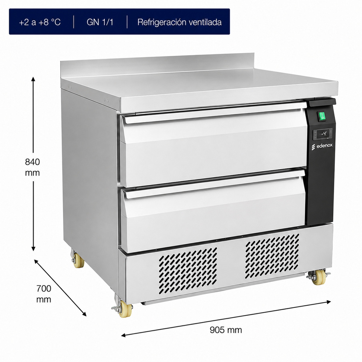 Mesa Refrigerada Flexdrawer Fondo 700 (MPG-090 H) Edenox