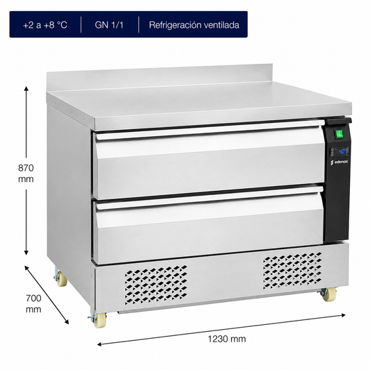 Mesa Refrigerada Flexdrawer Fondo 700 (MPG-120 H)