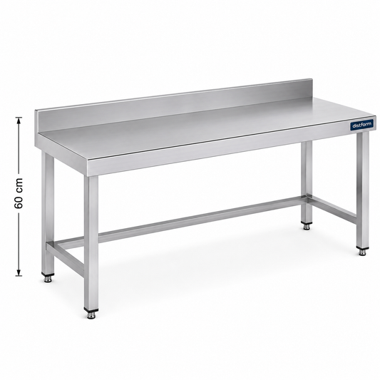 Mesa inox mural Serie 600 Altura 60
