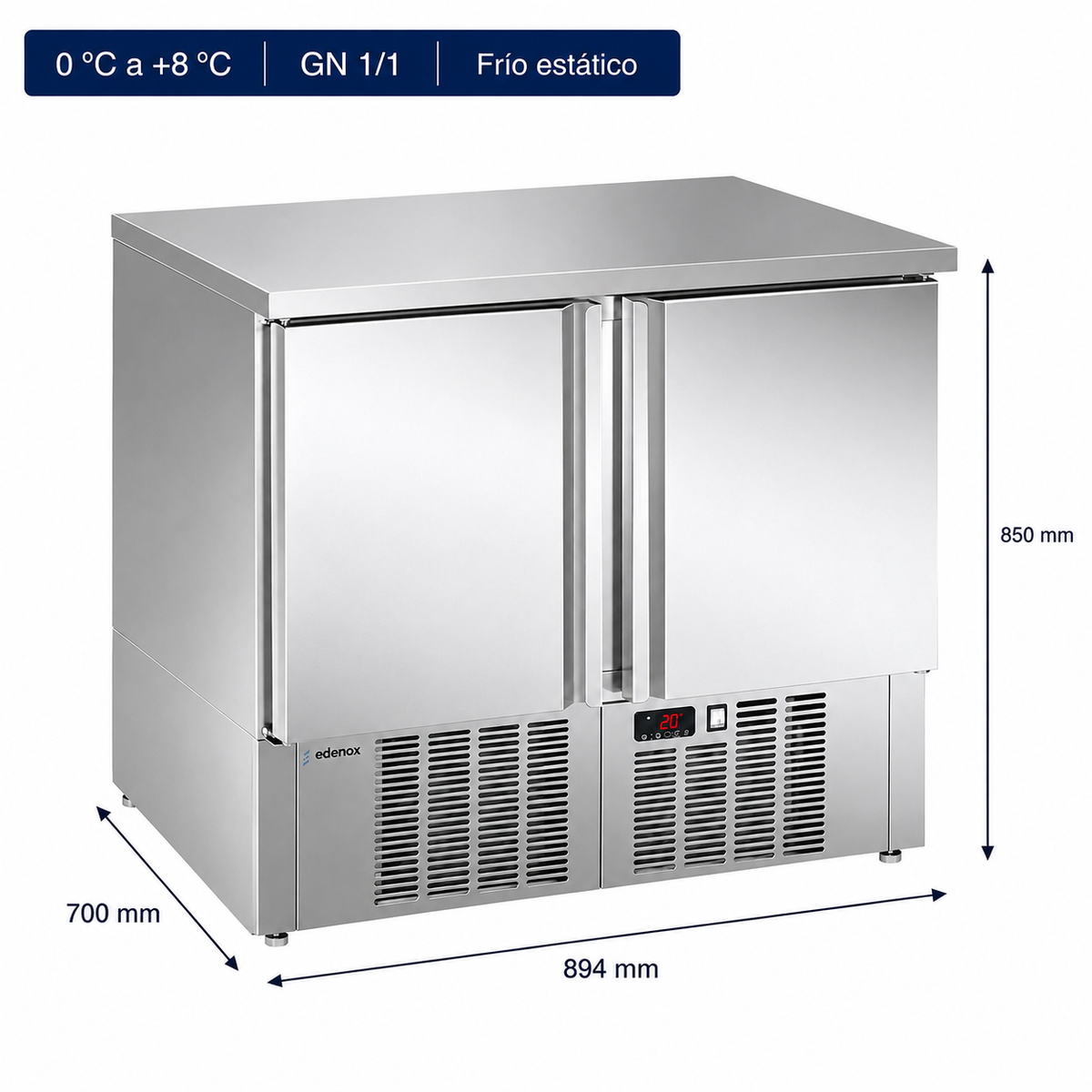 Mesa Refrigerada Compacta (MPG-090 NS) Edenox