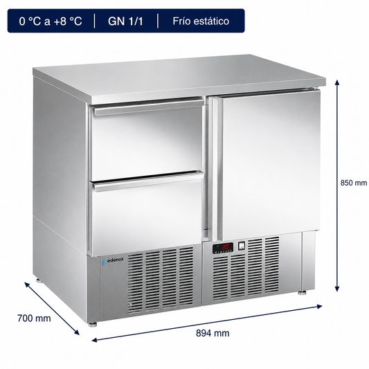 Mesa Refrigerada Compacta (MPG-090 NS HD)