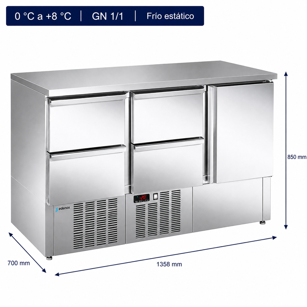 Mesa Refrigerada Compacta (MPG-140 NS HHD)
