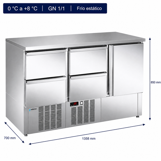 Mesa Refrigerada Compacta (MPG-140 NS HHD)