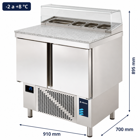 Mesa Refrigerada Compacta GN 1/6 (MPGP-100-G HC)