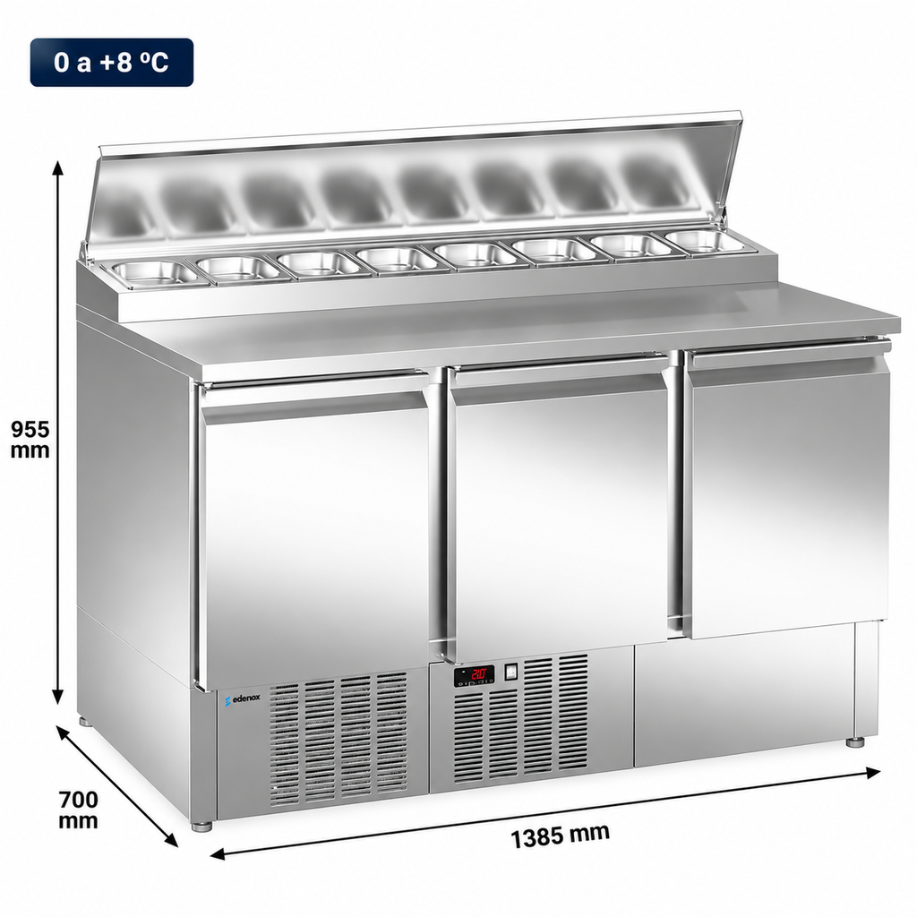Mesa Refrigerada Compacta (MPGP-140) Edenox