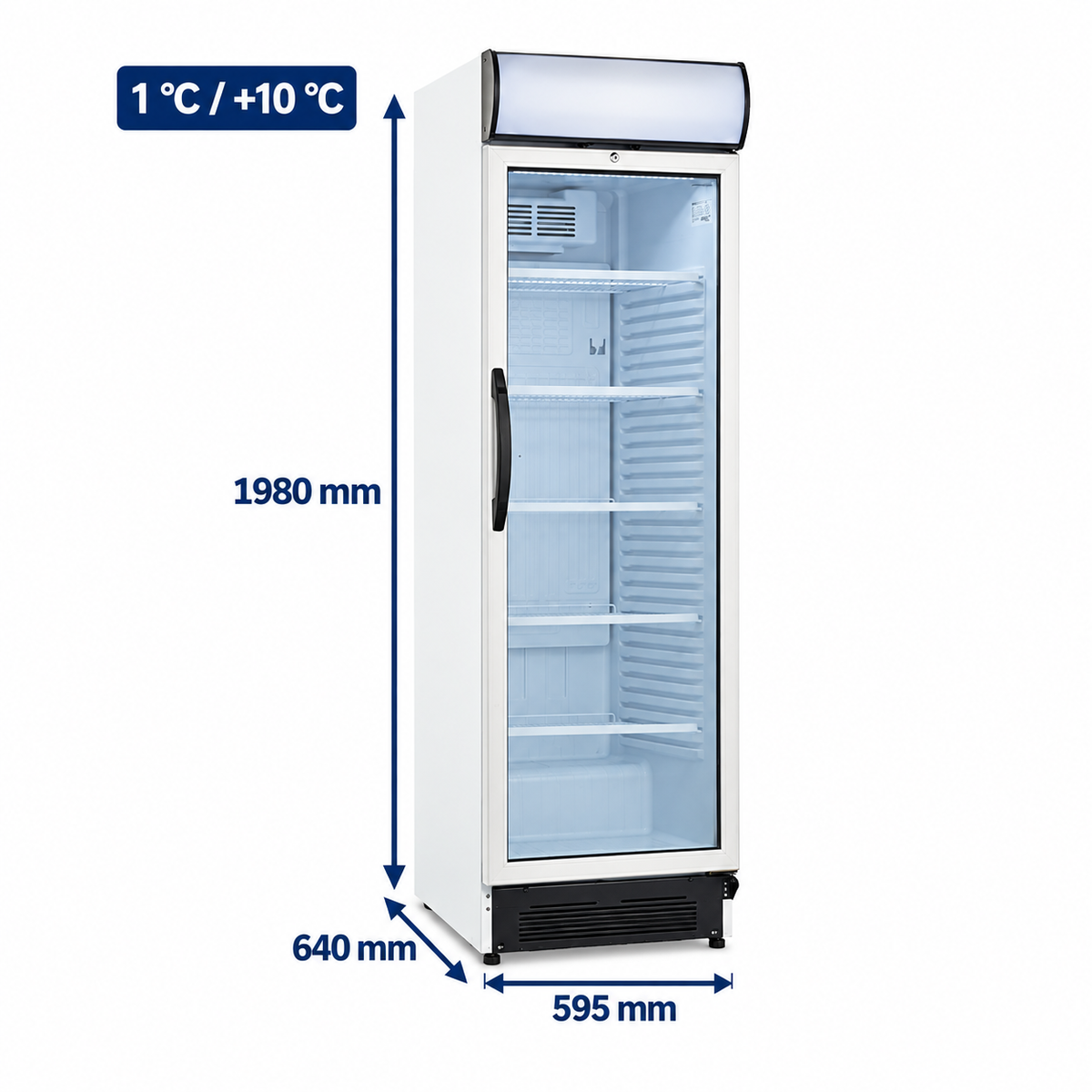 Armario Expositor Refrigerado de Cristal (NLK-300 S1)