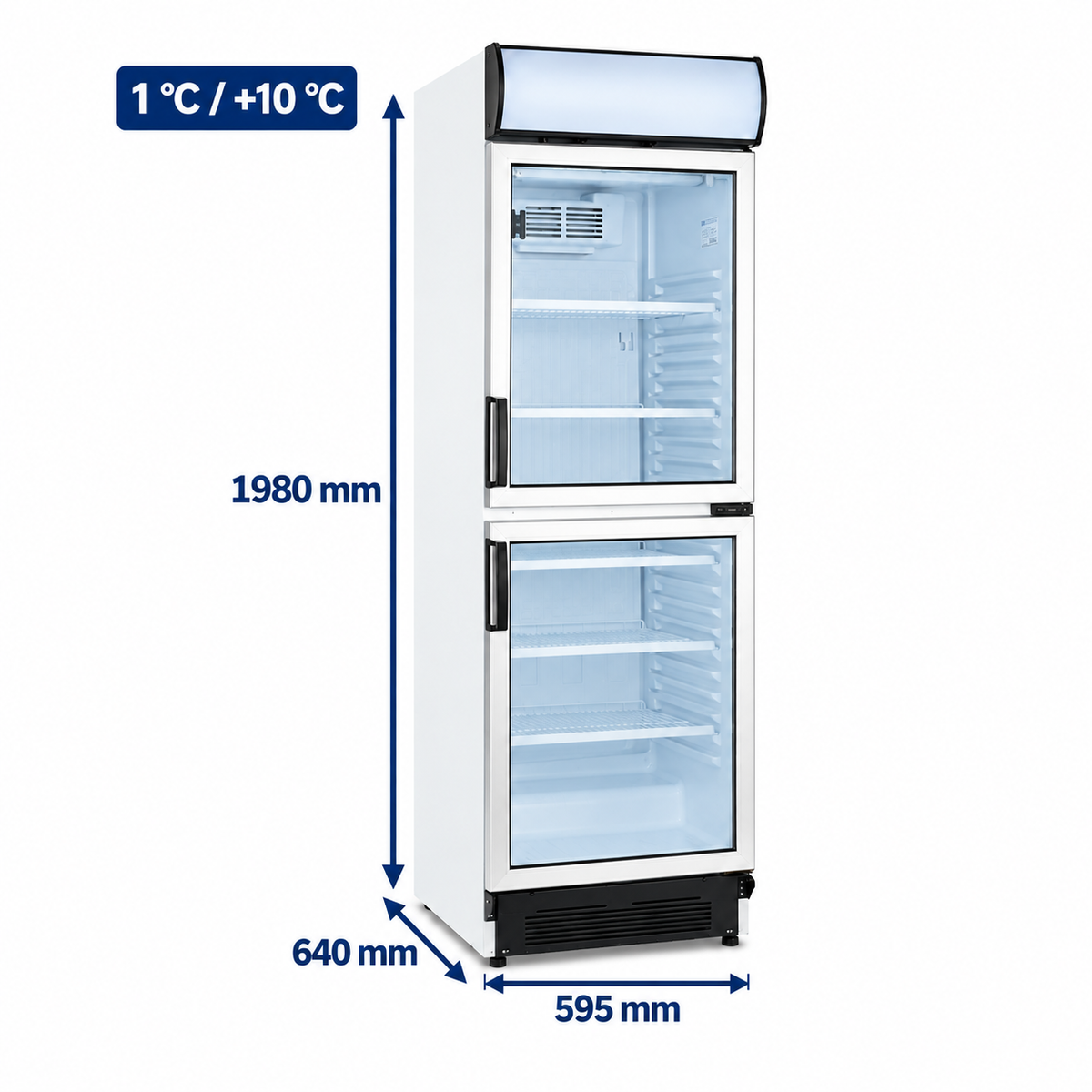 Armario Expositor Refrigerado de Cristal (NLK-302 S1)